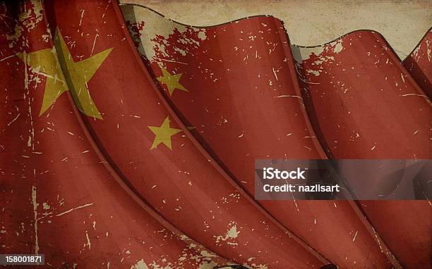 Chinaflagge Alt Papier Stock Vektor Art und mehr Bilder von Kommunismus - Kommunismus, Stern - Form, Chinesischer Abstammung
