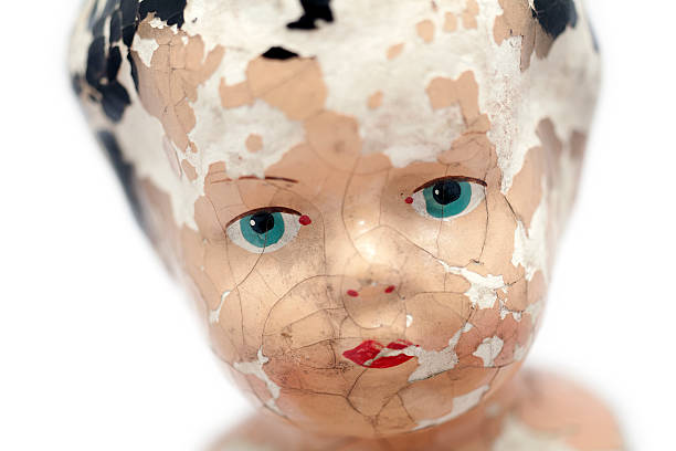 istock Child's baby doll face 158002048