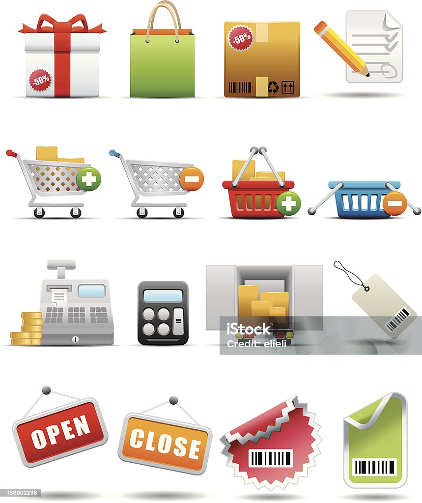 Shopping and Consumerism Icon Set -- Premium Series  Bag stock vector