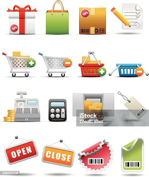 Shopping And Consumerism Icon Set Premium Series Stock Illustration - Download Image Now