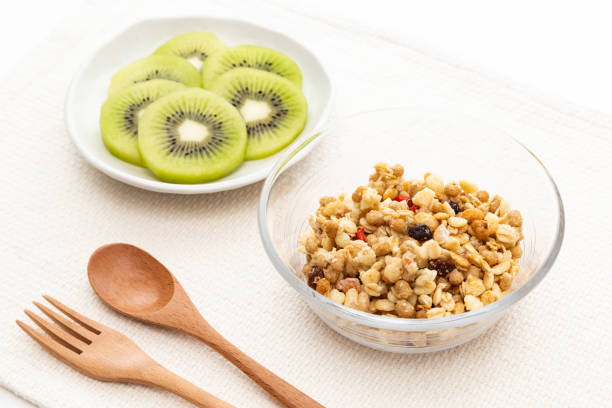 istock Breakfast of granola and kiwifruit. 1580033977