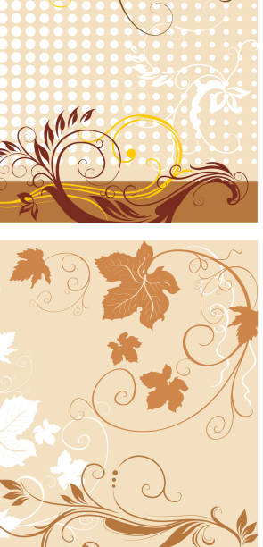 Backgrounds Set of floral decorative backgrounds sunflower vine stock illustrations