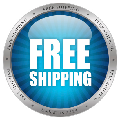 Free shipping icon isolated on white