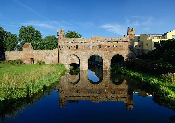 remainings of the medieval defense wall of Zutphen, Netherlands