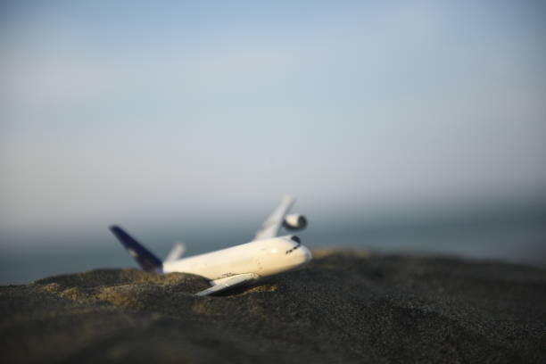 istock Airplane crash after engine failure in the desert 1580051239
