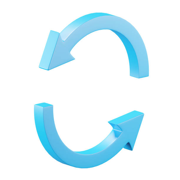 istock 3d icon rendering of circle arrow isolated background. 1580094605