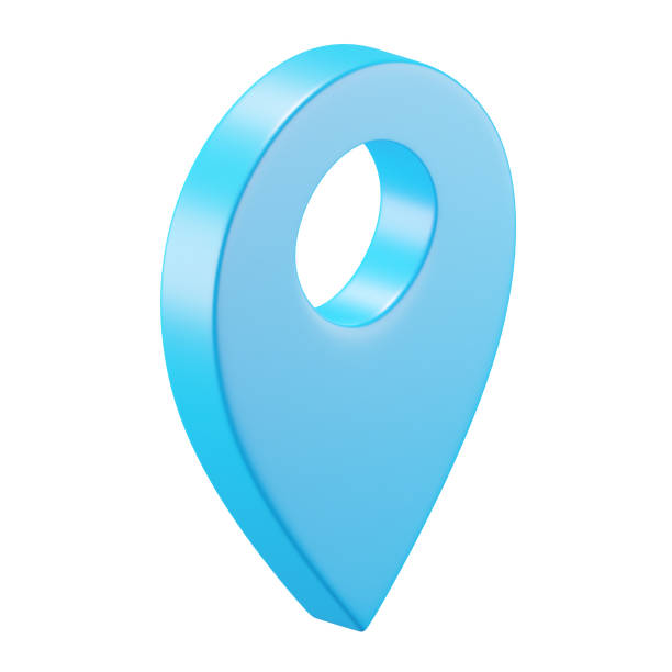 istock 3d icon rendering of location pin isolated background. 1580095149