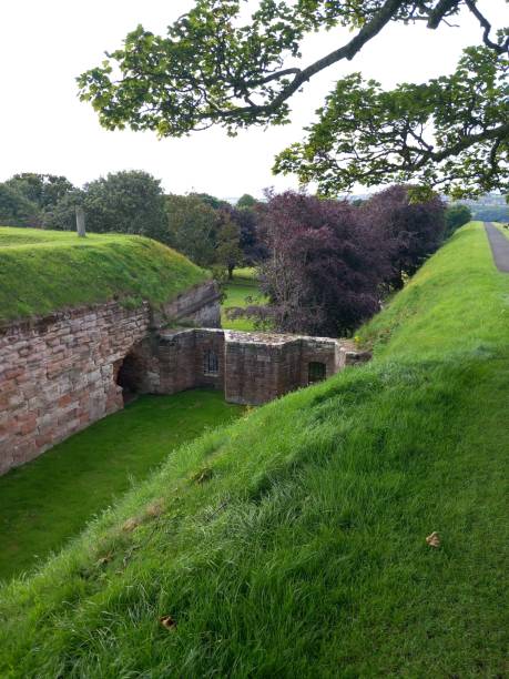 istock Countryside scene with city walls 1580102205