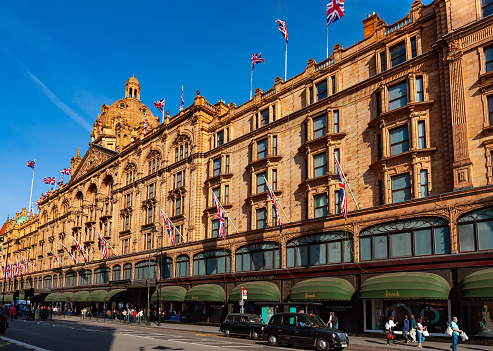 London, United Kingdom - May 5, 2011 : Harrods department store from street level