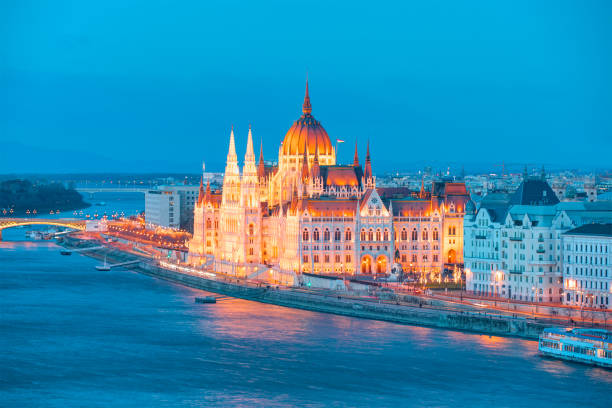istock Hungarian parliament at dusk in Budapest - Hungary 1580188086