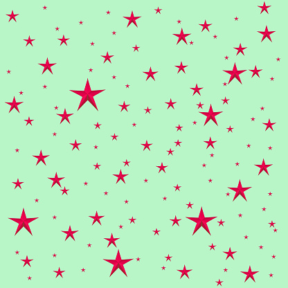 Red stars on light green background