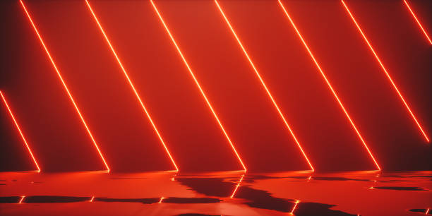 istock Scene for product presentation on modern futuristic neon abstract background. 3d render 1580195614