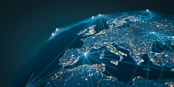 istock The concept of artificial satellites viewed from space forming a network on the earth and providing Internet services, 3d rendering 1580209628