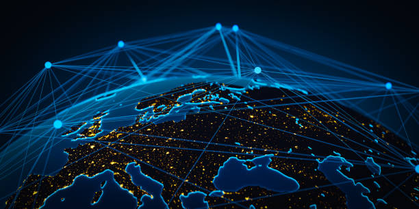istock The concept of artificial satellites viewed from space forming a network on the earth and providing Internet services, 3d rendering 1580209629