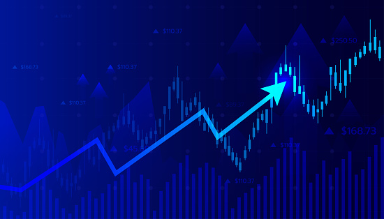 abstract financial background,stock market or forex trading graph,finance graphs illustration template.