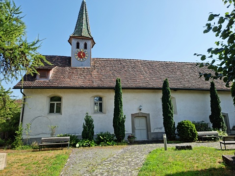 Church of the municipality Siblingen. The image shows the church, captured during summer season.