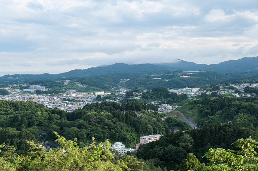 The city of Kesennuma seen from the observatory