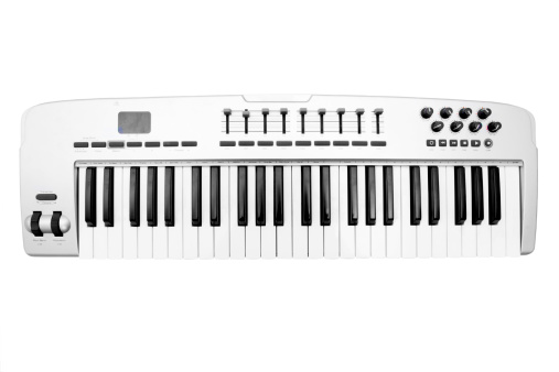 synthesizer isolated on white background