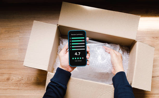 istock Online shopping concepts with person using device mobile and parcel box packet.delivery and shipping to customer.Business retail market or logistic network. 1580315476