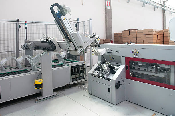 istock Print shop (press printing) - Finishing line 158033818