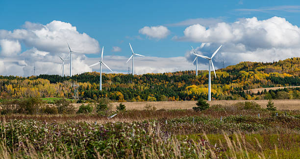 Turbine eoliche di Fattoria - foto stock