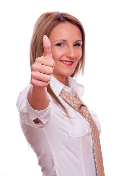 istock Girl showing thumbs-up 158038693