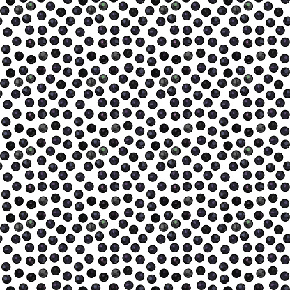 Seamless vector background of black balls on white background.