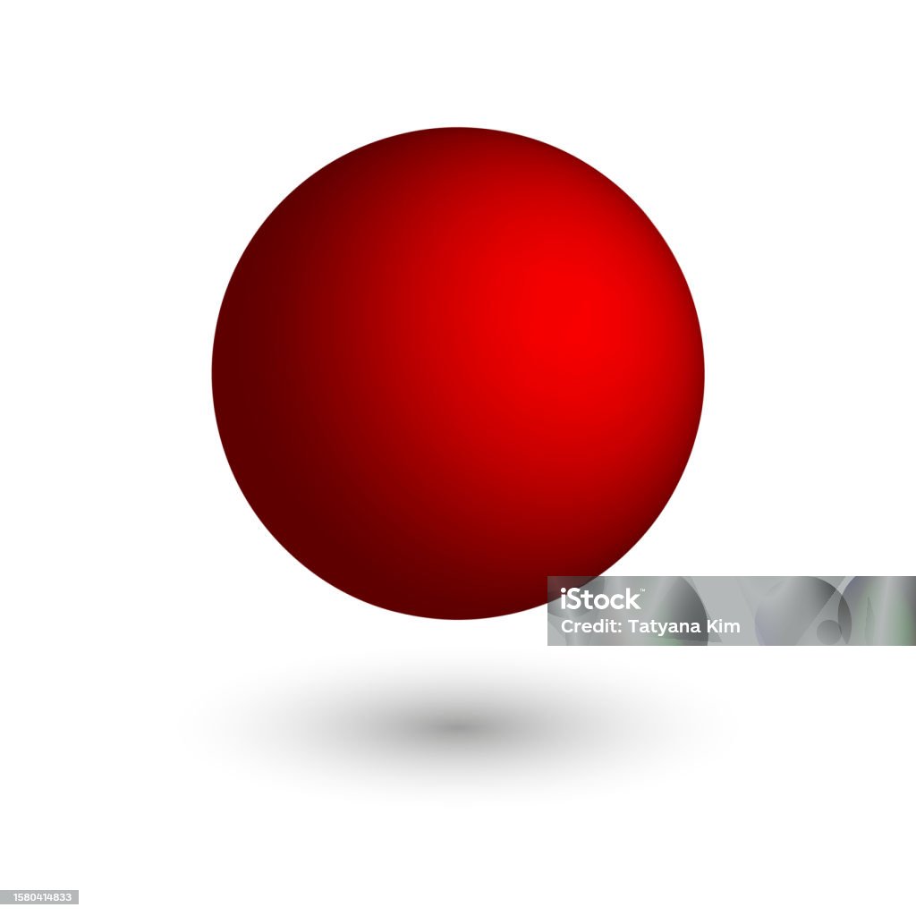 Red Setting Ball Red Ball Stock Illustration - Download Image Now - Abstract, Circle ...