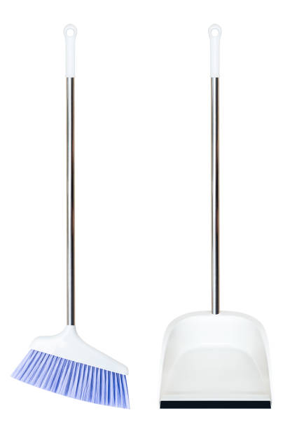 istock White plastic broom and dustpan isolated on white background with clipping path 1580444147