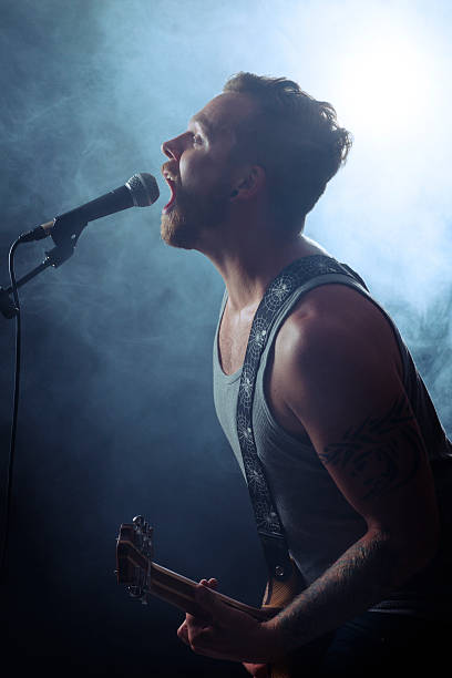 istock Rocker in Signs and Play Guitar 158045825