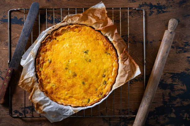 istock Vegetables quiche homemade on wooden rustic table 1580476175