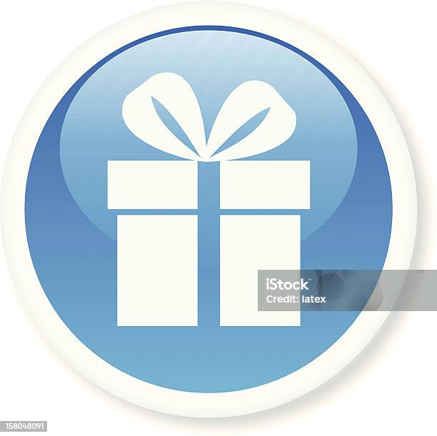 Geschenksymbol Stock Vektor Art und mehr Bilder von Biegung - Biegung, Blau, Designelement