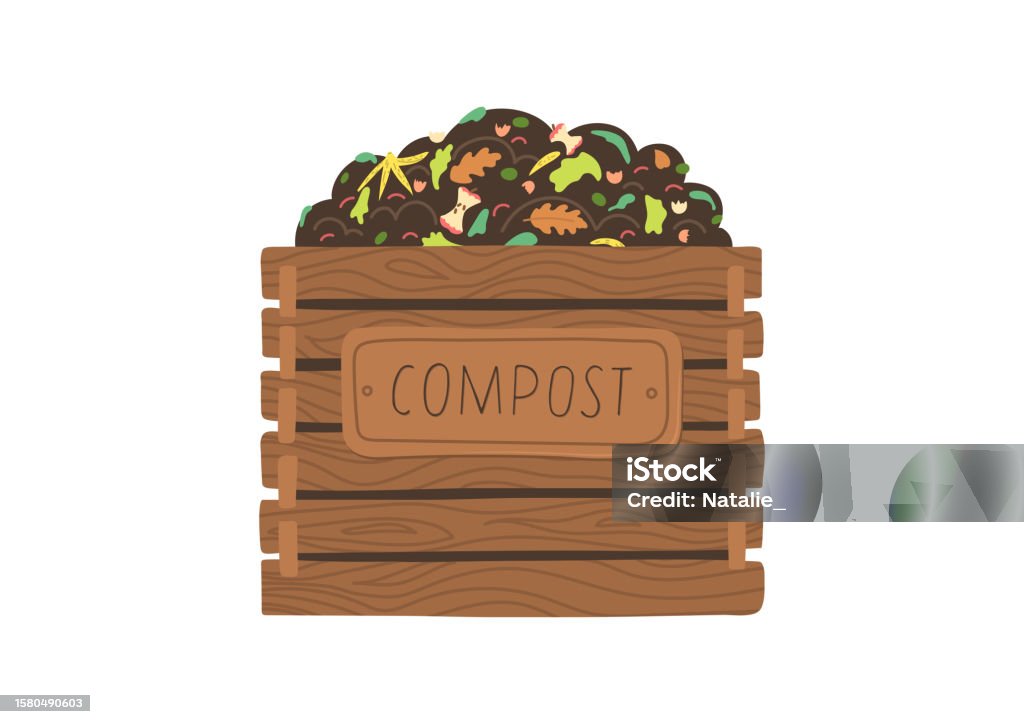 Compost Object Compost Box Stock Illustration - Download Image Now - Compost Bin ...