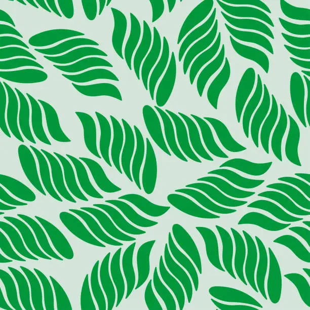 Vector illustration of Seamless vector abstract background in the form of leaves in a minimalist style for textiles, stationery, clothing prints, website covers