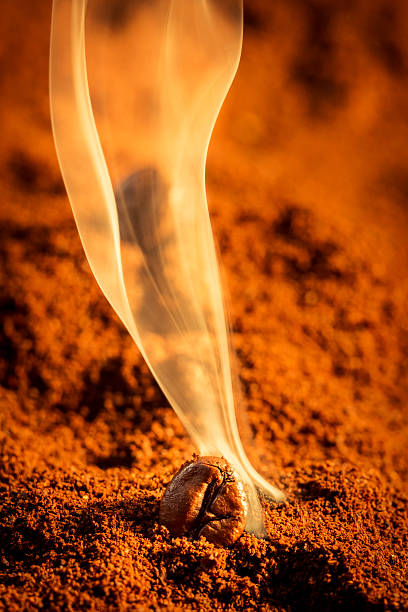 istock Roasted coffee beans on a brown background 158057319