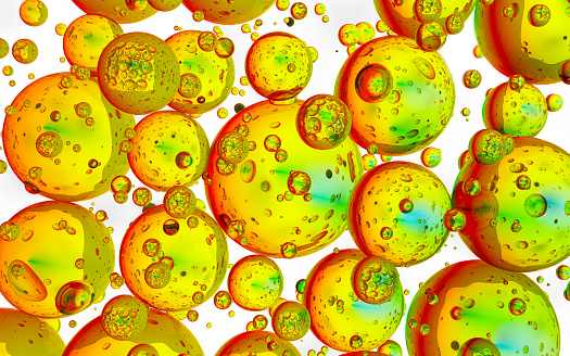 Shiny colored balls abstract background