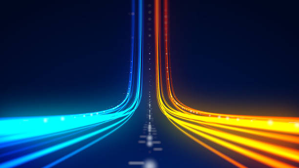 Speed of Coloured Lights Abstract, Speed, Cable, Lighting Equipment, Electric Light red yellow neon stock pictures, royalty-free photos & images