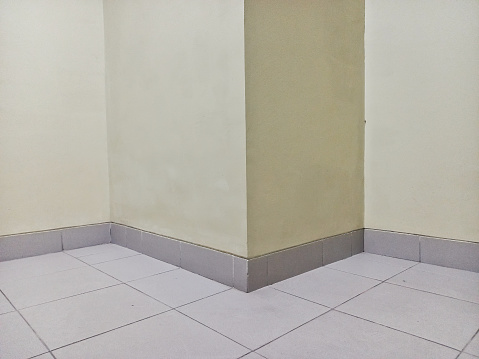 The corner of the building of a room.