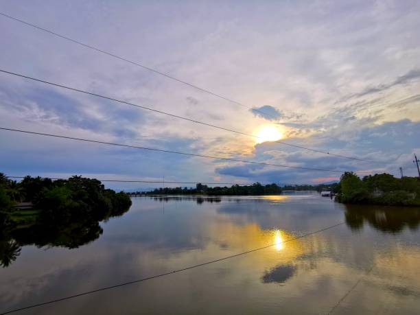 Sunset River in Narathiwat Province , Soutern Thailand
