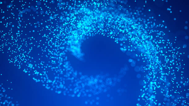 istock A vortex of particles. A tornado of twisted glowing dots. Abstract futuristic digital background. 3D tunnel or wormhole. Big data visualization. Wave of particles. 3D rendering 1580625790