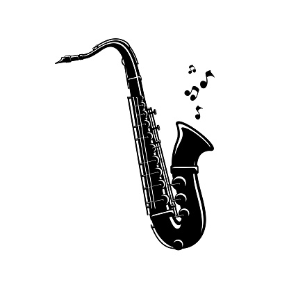 saxophone musical instrument vector design