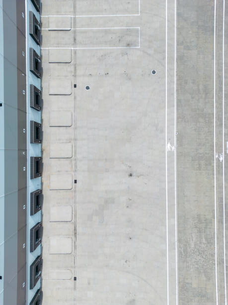 istock aerial drone view of  warehouse building with docks 1580788848
