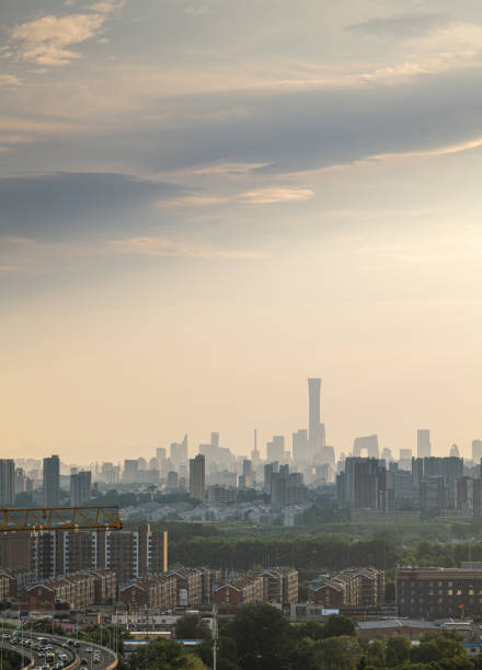 Beijing CBD urban scenery delay film at dusk