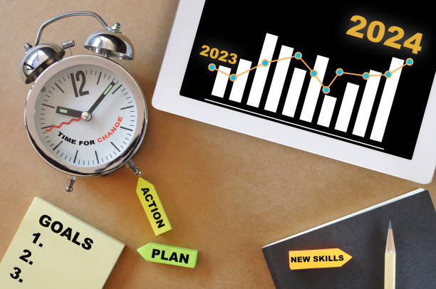 Time for change concept and direction to success idea