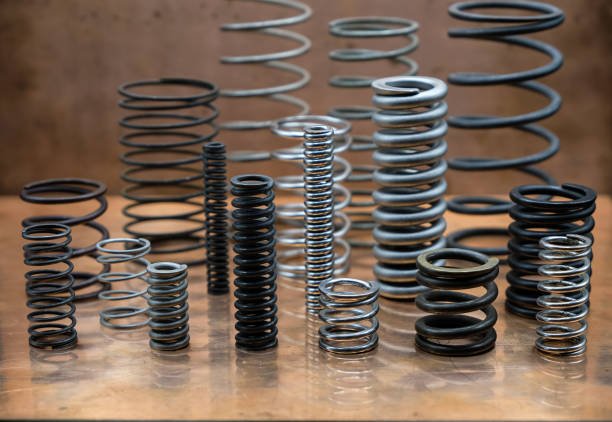 istock Different sizes of springs. Copper background. 1580829772