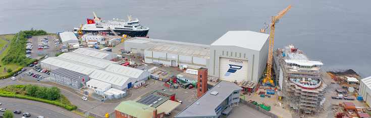 Port Glasgow, UK, June 24th 2023, Ferguson Marine shipbuilding company during ship construction
