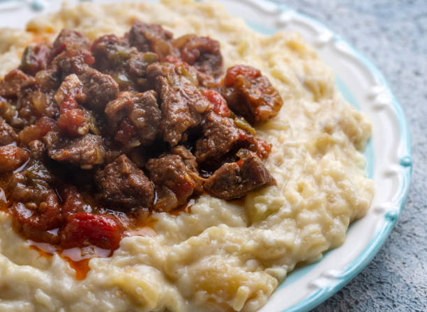 istock Turkish Food Hunkar Begendi made with Eggplant and Meat. 1580846636