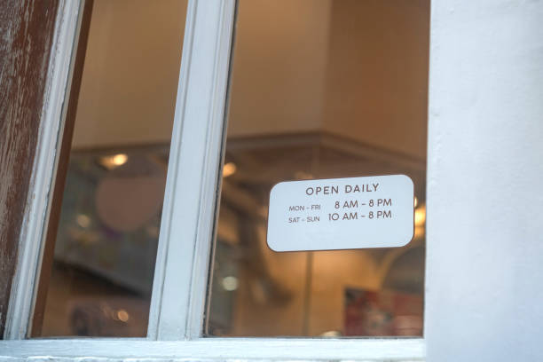 istock open sign hanging outside a restaurant, store, office or other 1580852816