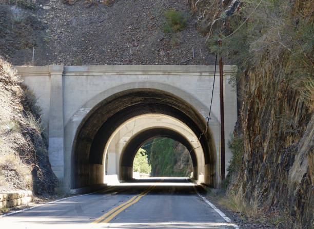 istock Vintage tunnel through the mountainside along the coast 1580893373