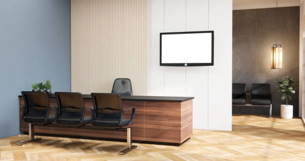 istock The interior Computer and office tools on desk room muji style interior design. 1580914323